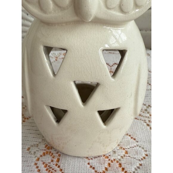 Vintage 1970s Lego Japan White Owl Hanging Tea Light Candle Holder - Picture 11 of 13